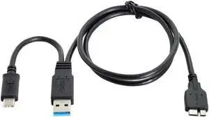 Aomoproing FOR USB-C USB 3.1 Type-C USB 3.0 Type-A Host to Micro USB 3.0 Target Data Cable for Disk