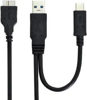 Aomoproing FOR USB-C USB 3.1 Type-C USB3.0 Type-A Host to Micro USB 3.0 Target Data Cable for Disk