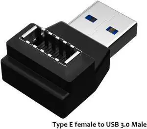 Aomoproing FOR USB 3.1 Front Panel Header Type E to USB C Type C Expansion Cable Adapter Connector for Desktop Computer Motherboard Plug