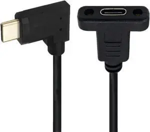 Aomoproing FOR USB C Type-C Male To Female Extension Data Cable with Panel Mount Screw Hole 10Gbps 0 0.6m/1m/1.8m
