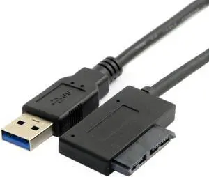 Aomoproing FOR USB 3.0 to 7+6 13pin Slimline Sata for Adapter Cable for Laptop CD DVD Rom Optical Drive