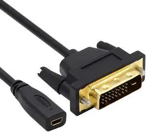 Aomoproing FOR DVI 24+1 Male to Micro HDTV 1.4 Type-D 4K Female Extension Cable for Computer HDTV Graphics Card UHD Aomoproing FOR DVI 24+1 Male to Micro HDTV 1.4 Type-D 4K Female Extension Cable for Computer HDTV Graphics Card UHD