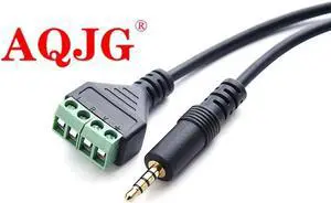 Aomoproing FOR 3.5mm TRRS Stereo 4 Pole Gold Plated Male Plug to 4Pin AV Screw Audio Video Shield 30cm Terminal Connector Adapter Cable Aomoproing FOR 3.5mm TRRS Stereo 4 Pole Gold Plated Male Plug to 4Pin AV Screw Audio Video Shield 30cm Terminal Connector Adapter Cable