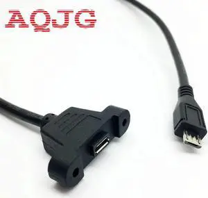 Aomoproing FOR Micro USB USB 2.0 Male Connector to Micro USB 2.0 Female Extension Cable 30cm 50cm With screws Panel Mount Hole Aomoproing FOR Micro USB USB 2.0 Male Connector to Micro USB 2.0 Female Extension Cable 30cm 50cm With screws Panel Mount Hole
