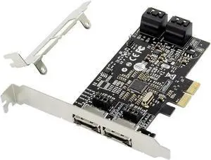 Aomoproing FOR PCIe To 4 Port SATA III 6G +2 Port esata RAID Controller card 88SE9230 set pcie to 4 port sata3.0 adapter card