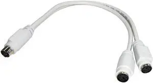 Aomoproing FOR Motherboard PS/2 Splitter Adapter Cable 6Pin Mini Din Male to 2 Female for Mouse Keyboard Card Reader Laser Scanner Aomoproing FOR Motherboard PS/2 Splitter Adapter Cable 6Pin Mini Din Male to 2 Female for Mouse Keyboard Card Reader Laser Scanner