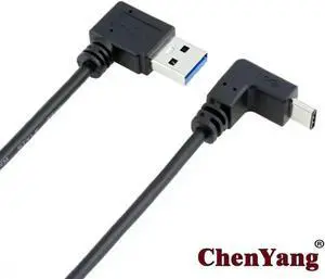 Aomoproing FOR Data Cable Down A Male Of Usb 3.1 Up Angled To 90 Degree Right For Laptop Tablet Phone