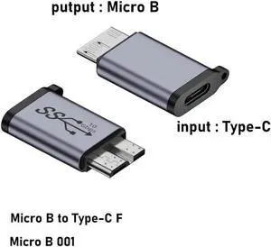 Aomoproing FOR USB A/C to Micro B 3.0 Adapter 10Gbps Super Speed Data Sync Converter For Pro HDD SSD Type C to Micro B Adapter