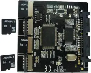 Aomoproing FOR Multi Micro SD Card to Micro SATA adapter card 1.8 hdd case with RAID 4 TF to 16 pin SATA converter