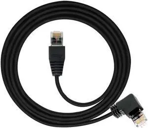 Aomoproing FOR RJ45 Cat6 8P8C STP Ethernet Network Lan Patch Right Angled 90 Degree Male to Straight Male Cable 50cm