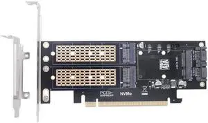 Aomoproing FOR PCIE X16 to M.2 M Key NVME SSD Adapter Card PCIE X16 to M.2 B Key SATA SSD Adapter Card MSATA SSD Adapter Card