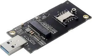 Aomoproing FOR For 3G/4G/5G LTE Module Modem Card NGFF M.2 Key-B WWAN to USB 3.0 for Adapter Riser Card w SIM Slot