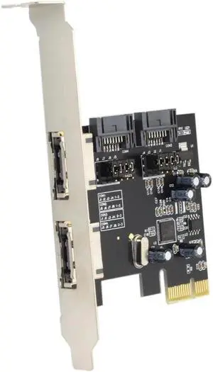 Aomoproing FOR cable PCI-E To 4 Ports SATA 3.0 ESATA PCIE SATA3 6Gbps Expansion Card PCI-E for Adapter