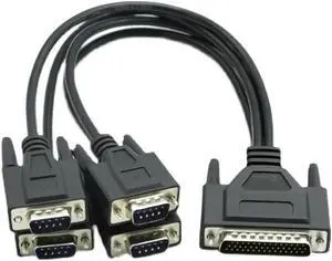 Aomoproing FOR DB44 pin to DB9 pin cable 4 Port DB9 RS-422 serial adapter cables for PCI card to 4 x RS422/485 cards