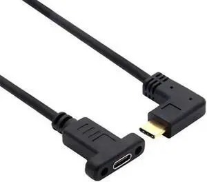 Aomoproing FOR Side Elbow Type-C Male to Female Ear Screw Charging Data Extension Cable USB3.1 Fixed Panel 10Gb extension Fast Aomoproing FOR Side Elbow Type-C Male to Female Ear Screw Charging Data Extension Cable USB3.1 Fixed Panel 10Gb extension Fast