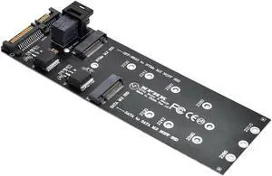 Aomoproing FOR 22Pin SATA for Adapter SFF-8643 to M.2 U2 Kit NGFF M-Key to Slimline SAS NVME PCIe SSD SATA SSD for Adapter for Mainboard