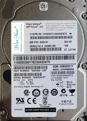 Aomoproing For 00E6167 300G 10K SAS 2.5 74Y7437