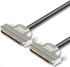 Aomoproing FOR SCSI Cable DB100 Male to Male CN100 Secure With Screws For the Needle Data Cable Extension Office Computer Connector Wire (3M)