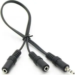 Aomoproing FOR 3.5mm 3 Way Port Aux Multi Headphone Earphone Audio Splitter Adapter 3.5mm HUB Spliter Cable Extender 1 Male to 3 Female