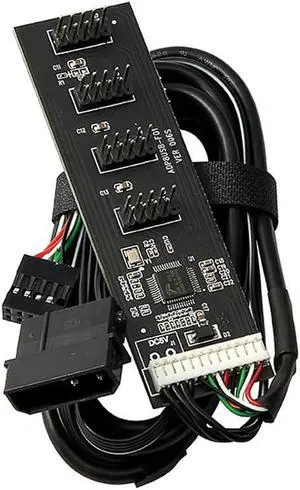 Aomoproing FOR USB 2.0 9pin 1 to 4 Header 1 to 4 Female Splitter Extension for Adapter Port HUB with IDE 5V Power