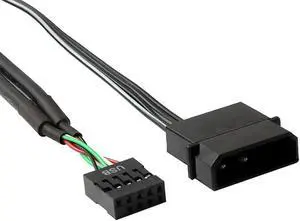 Aomoproing FOR USB 2.0 9pin 1 to 4 Header HUB with IDE 5V Power 1 to 4 Female Splitter Extension for Adapter Port