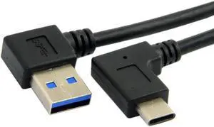 Aomoproing FOR Cable 30cm 3.1 90 Degree Usb 3.0 For Laptop A Tablet Mobile Phone Angled To Right Reversible