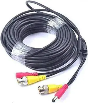 Aomoproing FOR 5M/10M Pre-Made 2-in-1 BNC Video + Power DC Extension Cable for Security Camera Home Surveillance Closed-Circuit TV
