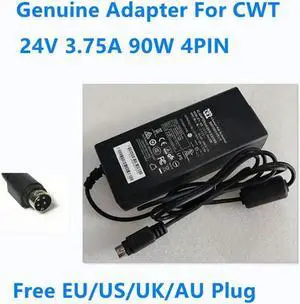 Aomoproing 24V 3.75A 90W 4PIN CWT 2AAL090M AC Power Adapter For Power Supply Charger