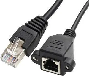 Aomoproing FOR 30cm 8P8C FTP STP UTP Cat 5e Male to Female Lan Ethernet Network Extension Cable with Panel Mount Holes Aomoproing FOR 30cm 8P8C FTP STP UTP Cat 5e Male to Female Lan Ethernet Network Extension Cable with Panel Mount Holes