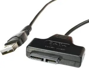 Aomoproing FOR Laptop USB 2.0 to 7+6 13Pin SATA CD/DVD Optical Drive Adapter Cable