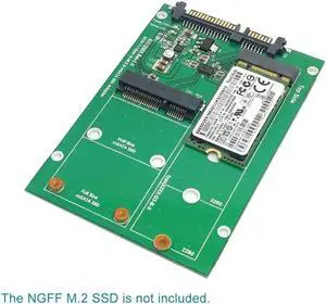 Aomoproing FOR 2 in 1 Mini PCI- E 2 Lane M.2 NGFF mSATA SSD to SATA 3.0 III for Adapter Converter PCBA
