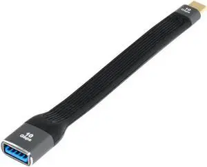 Aomoproing FOR USB3.0 Type A Female OTG USB 3.1 Type C Male Host Flat Slim FPC Data Cable for Laptop Phone