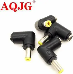 Aomoproing FOR 1pcs 5.5x2.5 mm female to 5.5x2.5 mm male DC Power Plug 90 s L Type Connector Adapter Laptop