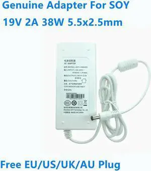 Aomoproing SOY-1900200 19V 2A 38W 5.5x2.5mm AC Adapter For ADPC1938EX ADPC1936 Monitor Power Supply Charger
