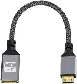 Aomoproing FOR 4K Type-C MINI HDTV 1.4 Male for DV MP4 Camera DC Laptop HDTV Female Extension Cable