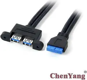 Aomoproing FOR Dual Port USB 3.0 Female Panel Type to Motherboard 20Pin Header cable 50cm Aomoproing FOR Dual Port USB 3.0 Female Panel Type to Motherboard 20Pin Header cable 50cm
