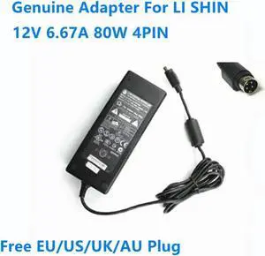 Aomoproing 12V 6.67A 80W 4PIN LS LI SHIN 0219B1280 LSE0111C1280 PA-1081-01 AC Adapter For LCD2026 LCD20B66 Power Supply Charger