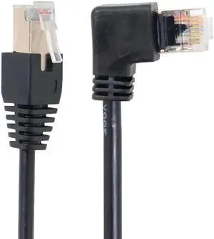 Aomoproing FOR 8P8C STP Cat6 Lan Ethernet Network Patch Cord 90 Degree to Straight Cable