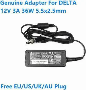 Aomoproing 12V 3A 36W 5.5x2.5mm DELTA ADP-36JH B Power Supply AC Adapter For Monitor Laptop Charger