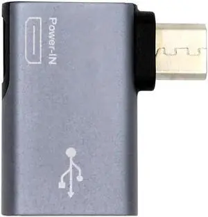 Aomoproing FOR 90 Degree Angled with USB Power USB 2.0 Micro to Type-A Female OTG Host for Adapter for Phone Tablet