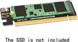 Aomoproing FOR 2024 M.2 NVME key M to PCI-e x16 Adapter Card M-Key pcie 4x to 16x extender Cards PCI-E 3.0 for M.2 NVMe SSD R43A