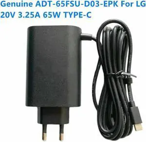 Aomoproing Laptop AC Adapter Charger For Power Supply 65W 20V 3.25A TYPE-C HU10967-20029 R-R-HR3-ADT-65DSU 15V 3A 16Z90P 17Z90P
