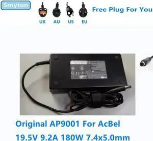 Aomoproing 19.5V 9.2A 180W Acbel AP9001 Power Supply AC Adapter For Laptop Charger