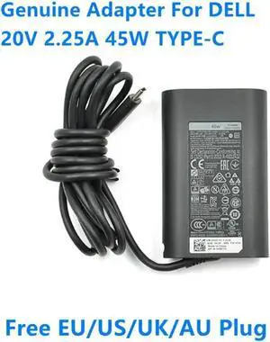 Aomoproing 20V 2.25A 45W Type-C LA45NM150 DA45NM150 Power Supply AC Adapter For XPS12 9250 LATITUDE 11 5179 Laptop Charger