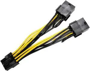 Aomoproing 8Pin to Dual 8Pin(6+2) Power Cable GPU Power Cable for Tesla K80 M40 M60 P40 P100