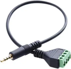 Aomoproing 3.5mm Screw Terminal Adapter Speaker Cable 4-Core Stereo TRRS Male Hole to AV 4 Screw Terminal Balun Connector Cable Aomoproing 3.5mm Screw Terminal Adapter Speaker Cable 4-Core Stereo TRRS Male Hole to AV 4 Screw Terminal Balun Connector Cable