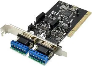 Aomoproing FOR PCI To RS422 RS485 Converter Adapter Card PCI to 2 Port RS485 RS422 Serial Card MCS9865 set rs-485 rs-422