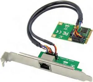 Aomoproing FOR mini PCIe To Single Port RJ45 Ethernet NIC Network Card 10/100/1000Mbps JL82574L set Mini PCI-E