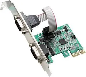 Aomoproing PCIe to 2 Serial Port Expansion card Adapter converter with ASIX/AX99100B DB9 RS232 PCI-E