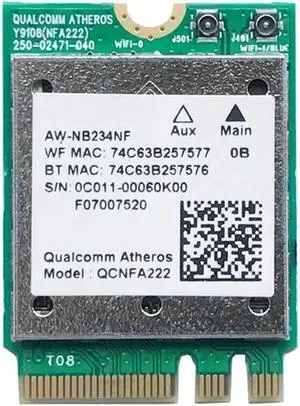 Aomoproing QCNFA222 AW-NB234NF 802.11A/B/G/N Wireless Bluetooth Card 2.4Ghz 5Ghz + BT 4.0 NGFF Wlan